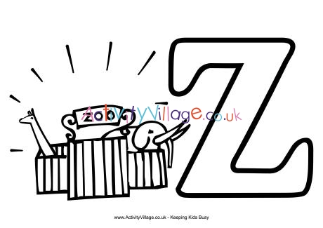 Colouring alphabet Z