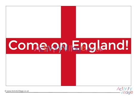 Come on England flag