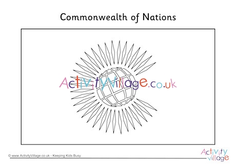 Commonwealth Flag Colouring Page