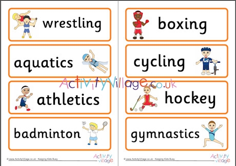 Commonwealth Games sports words