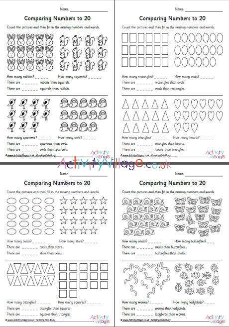 comparing-numbers-to-20-worksheets-set-1