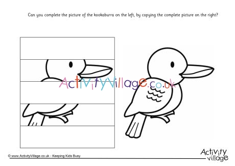 Complete the kookaburra picture puzzle