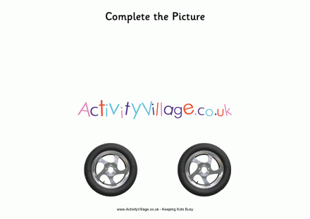 Complete the picture - car wheels