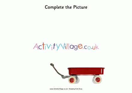 Complete the picture - red wagon