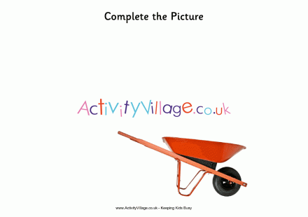 Complete the picture - wheelbarrow