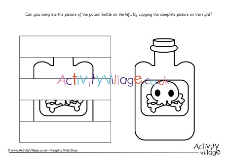 Complete the poison bottle puzzle