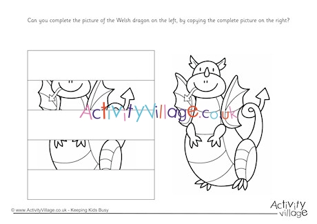 Complete the Welsh Dragon Puzzle