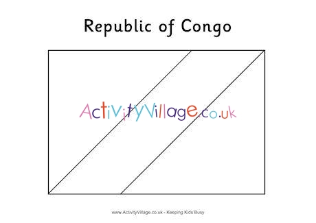 Congo Flag Colouring Page