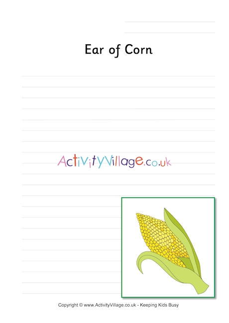 Corn writing page