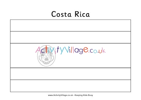 Costa Rica colouring flag