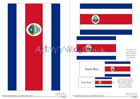 Costa Rica Flag Printable
