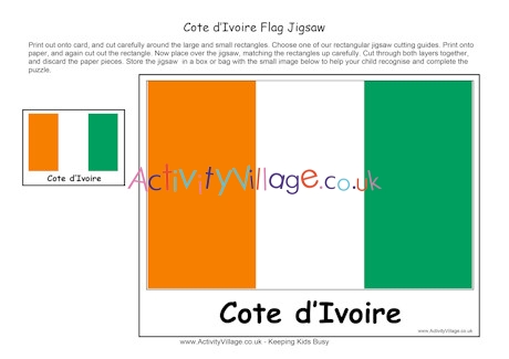 Cote D'Ivoire flag jigsaw