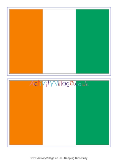 Cote D'Ivoire flag printable