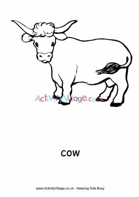 Cow colouring page 2