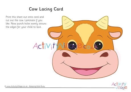 Cow Lacing Card 3