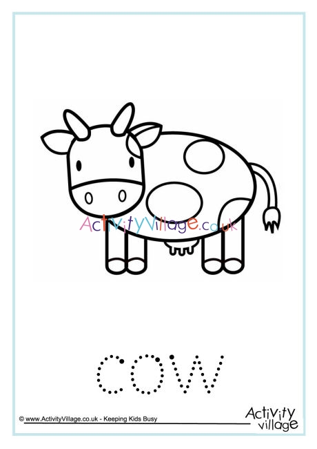Cow Word Tracing