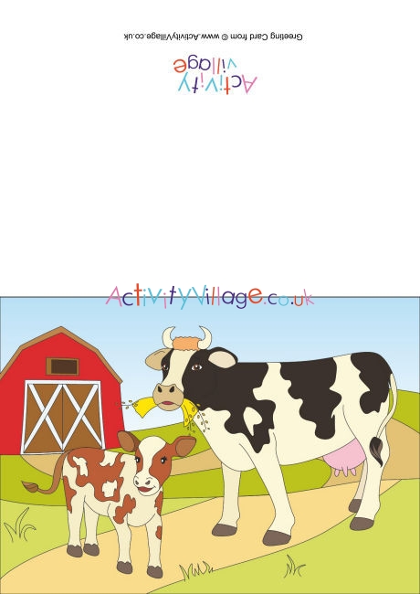 Cows Scene Card