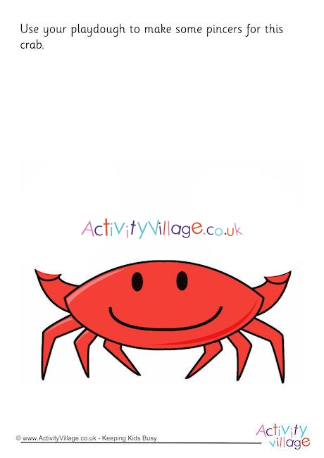Crab Playdough Mat