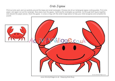 Crab Printable Jigsaw
