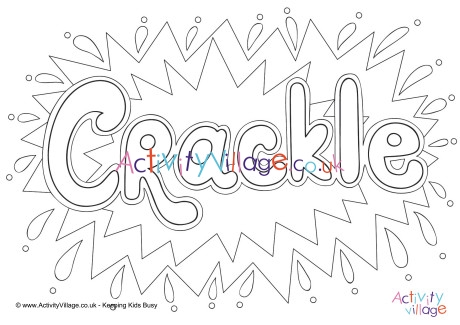 Crackle colouring page