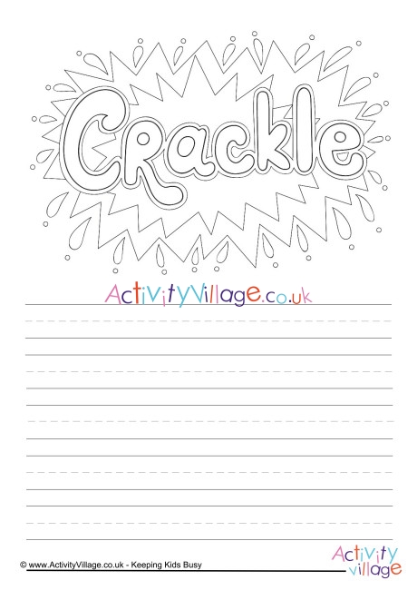 Crackle story paper