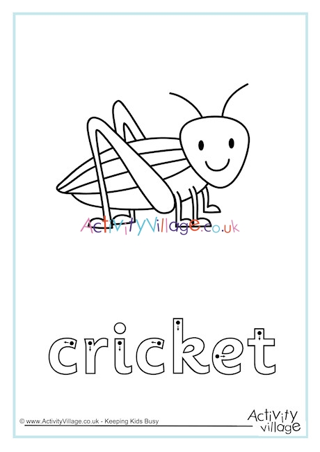 Cricket Finger Tracing