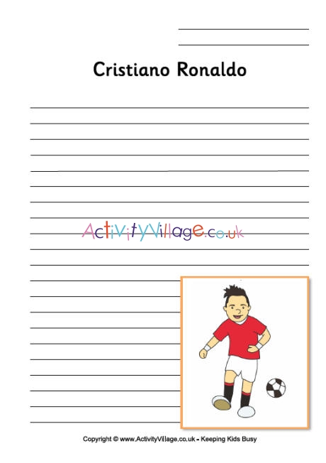 Cristiano Ronaldo writing page