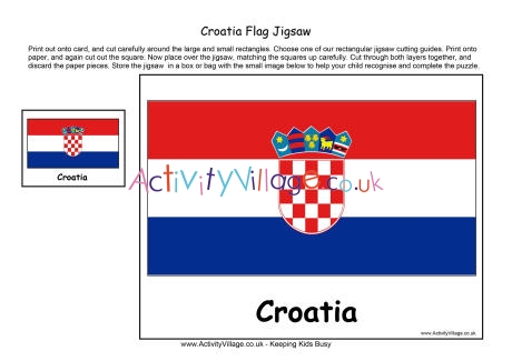 Croatia flag jigsaw