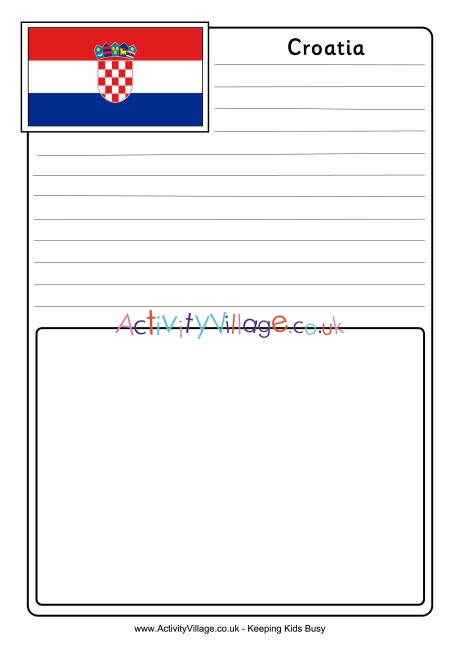 Croatia notebooking page