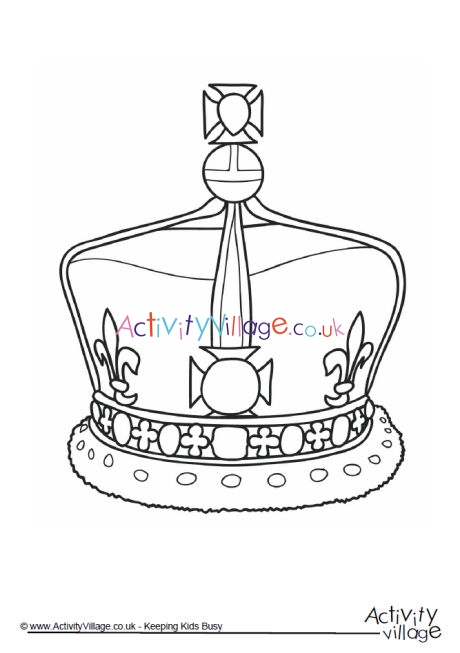 Crown Colouring Page 1