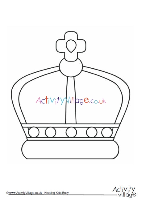 Crown colouring page 2