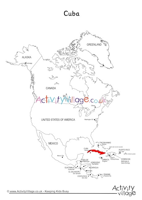 Cuba On Map Of North America