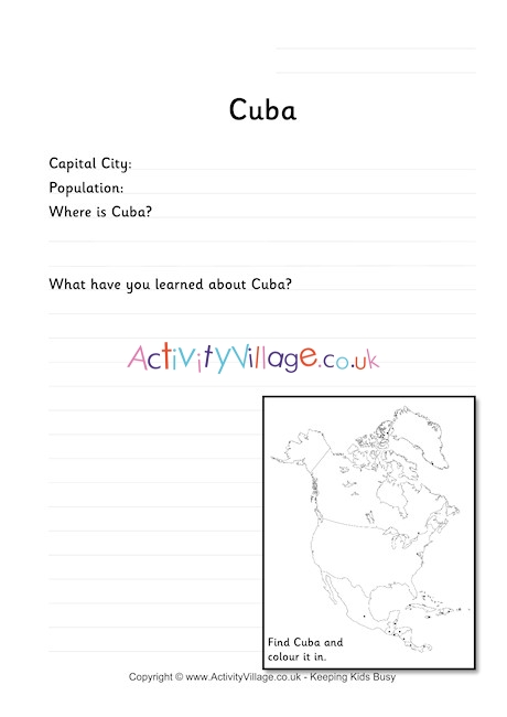 Cuba Worksheet