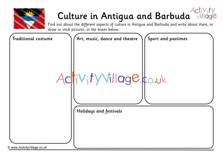 Culture in Antigua and Barbuda Worksheet