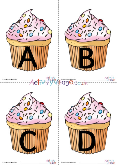 Cupcake Alphabet Posters 