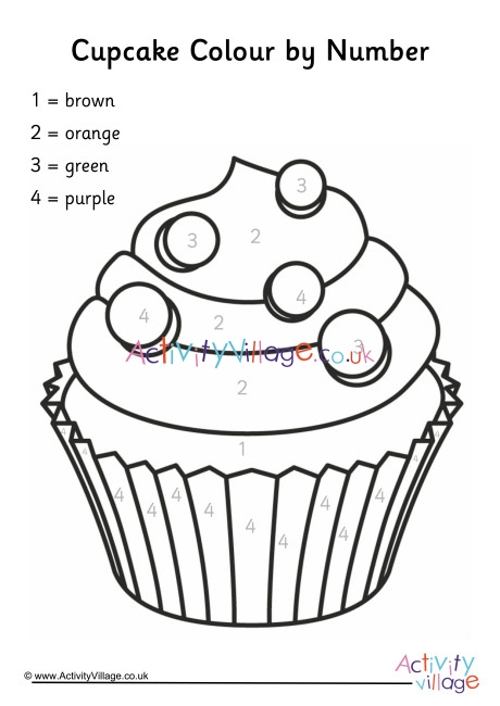 Cupcake Colour by Number 1