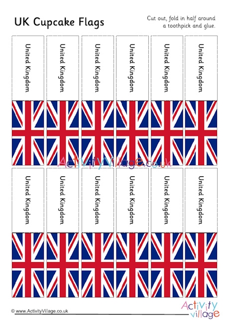 Cupcake flags - UK