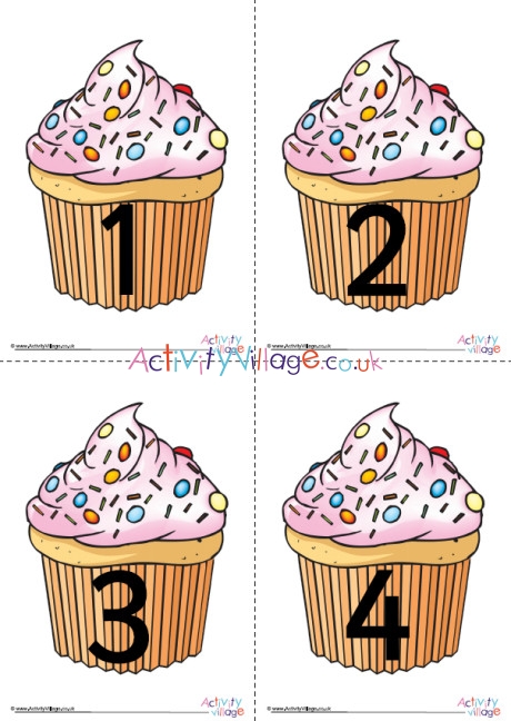 Cupcake Number Posters