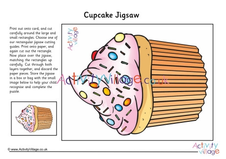 Cupcake Printable Jigsaw