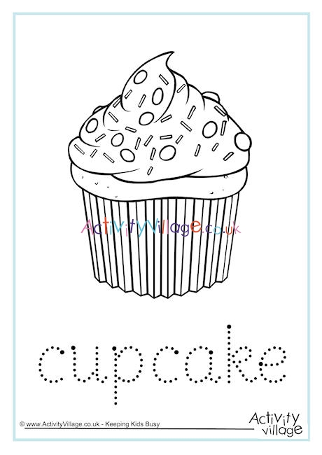 Cupcake Word Tracing