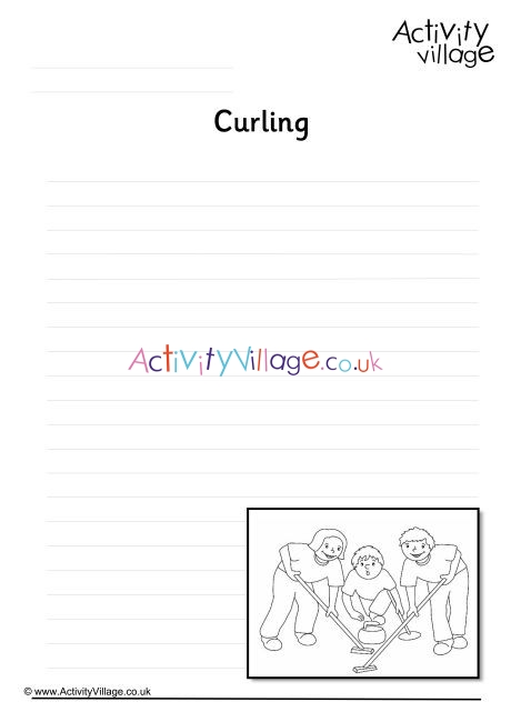 Curling Writing Page