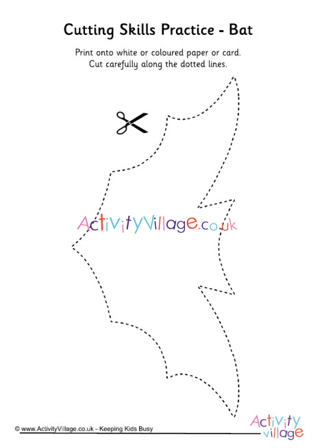 Cutting Halloween shapes - bat Cutting Halloween shapes - bat