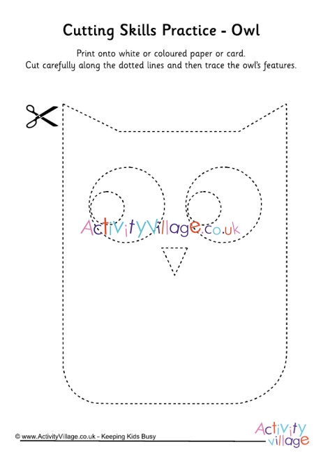 Cutting shapes owl 1