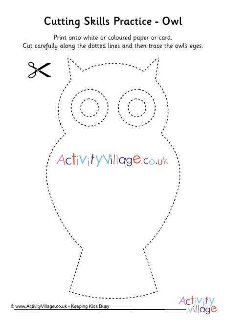 Cutting shapes owl 3