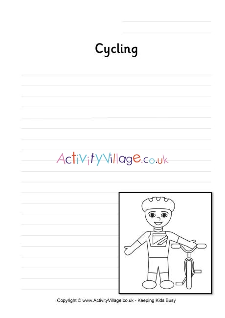 Cycling writing page