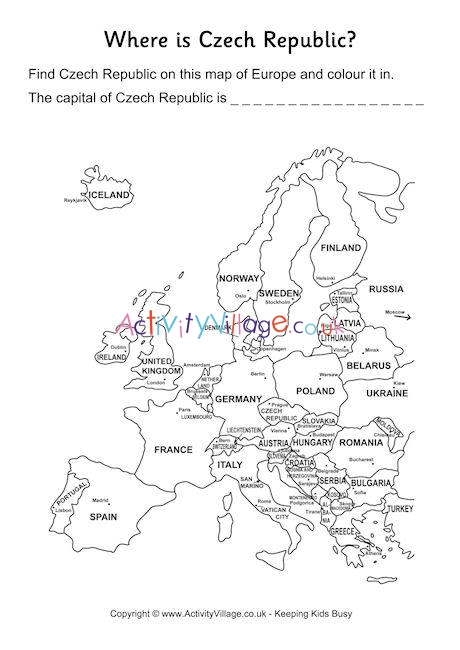 Czech Republic Location Worksheet