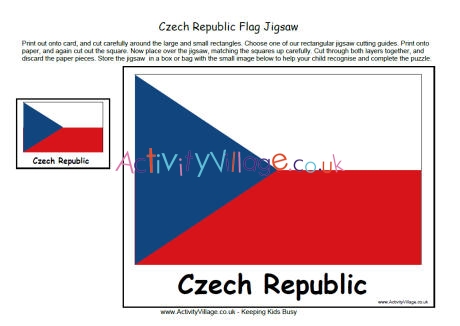 Czech Republic flag jigsaw