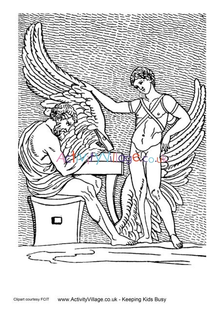 Daedalus colouring page