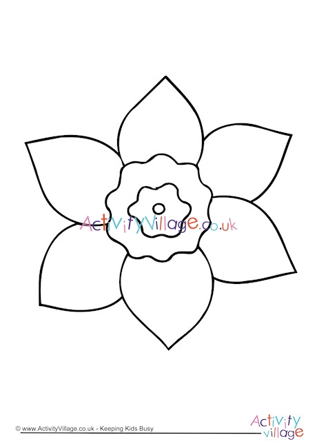 Daffodil Colouring Page 4