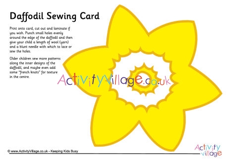 Daffodil sewing card